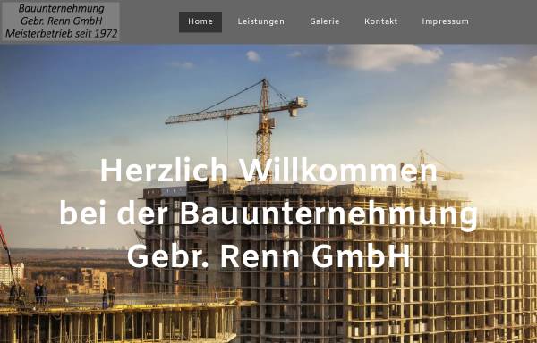 Vorschau von www.gebrueder-renn.de, Bauunternehmung Gebr. Renn GmbH