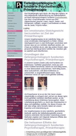 Vorschau der mobilen Webseite primaertherapie.de, Primärtherapie