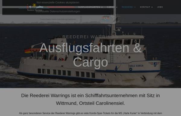 Vorschau von www.reederei-warrings.de, Reederei Warrings GmbH & Co. KG