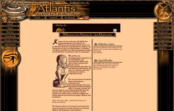 Vorschau von www.atlantia.de, Auf den Spuren der Legende: Atlantis