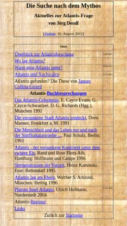 Vorschau der mobilen Webseite www.dendlon.de, Dendlon - Atlantis: Die Suche nach dem Mythos