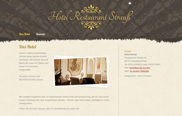 Vorschau von www.hotel-restaurant-strauss.de, Hotel Restaurant Strauß