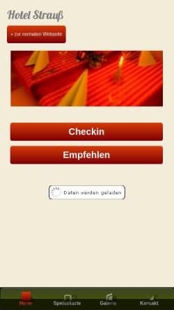 Vorschau der mobilen Webseite www.hotel-restaurant-strauss.de, Hotel Restaurant Strauß