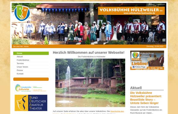 Vorschau von www.volksbuehne-huelzweiler.de, Volksbühne Hülzweiler e.V.