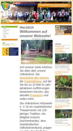 Vorschau der mobilen Webseite www.volksbuehne-huelzweiler.de, Volksbühne Hülzweiler e.V.