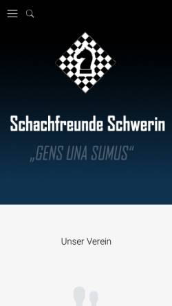 Vorschau der mobilen Webseite www.sf-schwerin.de, Schachfreunde Schwerin e.V.