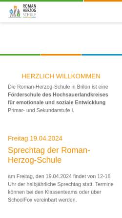 Vorschau der mobilen Webseite roman-herzog-schule.de, Roman Herzog Schule