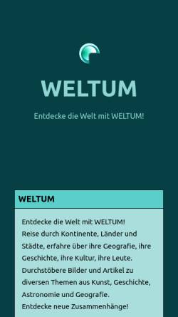 Vorschau der mobilen Webseite www.weltum.de, Weltum