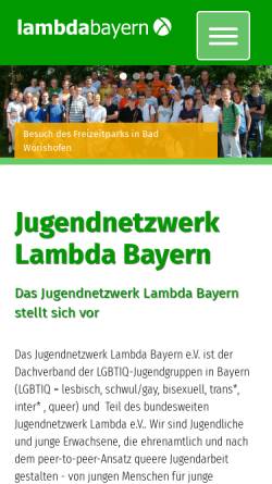 Vorschau der mobilen Webseite www.lambda-bayern.de, Lambda-Bayern e.V.