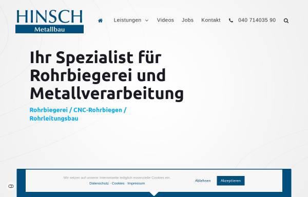 Vorschau von www.hinsch-metallbau.de, Hinsch Metallbau