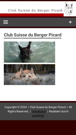 Vorschau der mobilen Webseite www.picardclub.ch, Club Suisse du Berger Picard