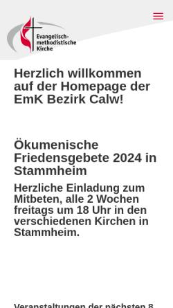 Vorschau der mobilen Webseite www.emk-calw.de, EmK Calw