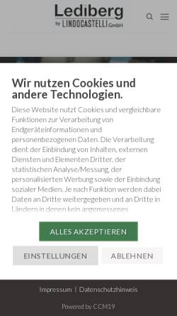 Vorschau der mobilen Webseite www.lediberg.de, Lediberg GmbH