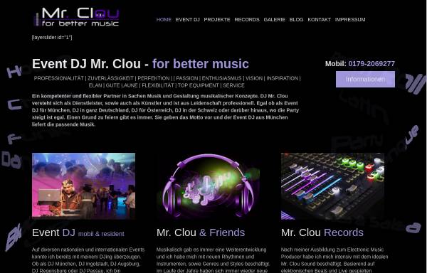 Vorschau von www.dj-mrclou.de, DJ Mr. Clou