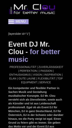 Vorschau der mobilen Webseite www.dj-mrclou.de, DJ Mr. Clou
