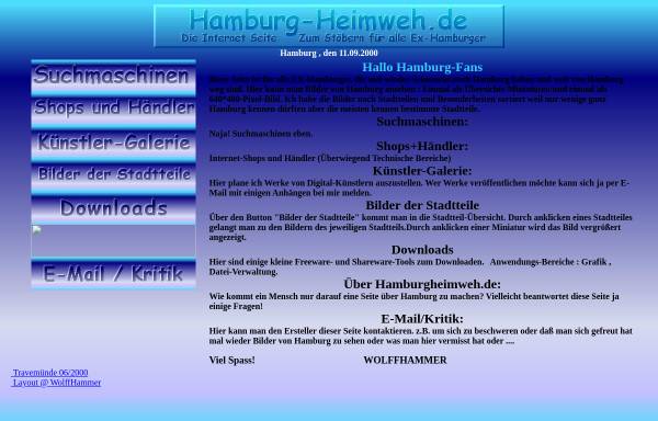 Vorschau von www.hamburgheimweh.de, Hamburger Heimweh-Seite