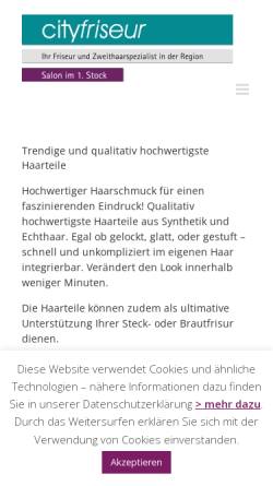 Vorschau der mobilen Webseite www.zweitfrisur.com, Zweitfrisur-City-Friseur