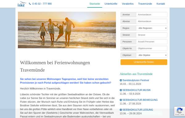 Vorschau von www.ferienwohnungen-iske.de, Ferienwohnungen Familie Michael Iske
