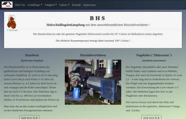 Vorschau von www.bhs-holzschutz.de, Wolfgang Bauer, BHS Bautenschutz