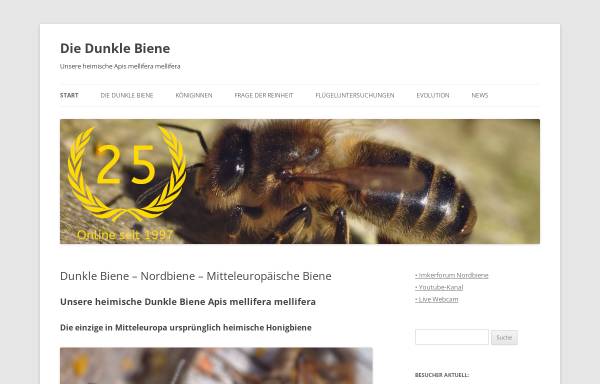 Vorschau von www.nordbiene.de, Apis mellifera mellifera - Die Dunkle Biene, Kai-Michael Engfer