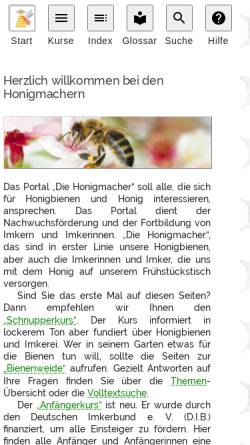 Vorschau der mobilen Webseite www.die-honigmacher.de, Die Honigmacher