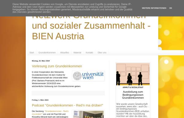 Vorschau von www.grundeinkommen.at, Netzwerk Grundeinkommen und sozialer Zusammenhalt Österreich