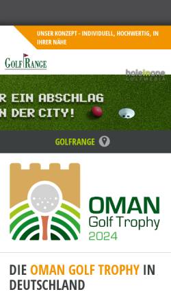 Vorschau der mobilen Webseite golfrange.de, GolfRange
