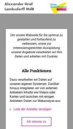 Vorschau der mobilen Webseite www.lambsdorffdirekt.de, Graf Lambsdorff, Alexander