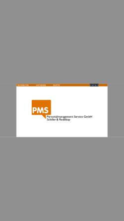 Vorschau der mobilen Webseite www.pmsonline.de, Personalmanagement Service (PMS) GbR