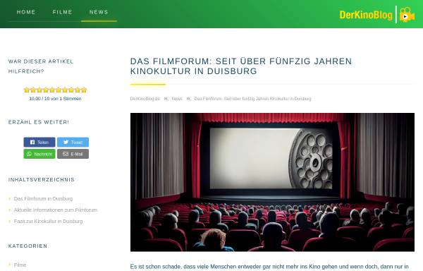 Vorschau von www.filmforum-kino.de, Filmforum Dellplatz