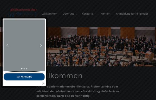 Vorschau von www.philchor-du.de, Konzertchor Duisburg: Philharmonischer Chor