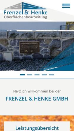 Vorschau der mobilen Webseite www.frenzel-henke.de, Frenzel & Henke GbR