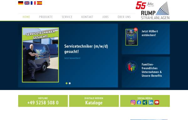 Vorschau von www.rump.de, Rump Strahlanlagen GmbH & Co. KG