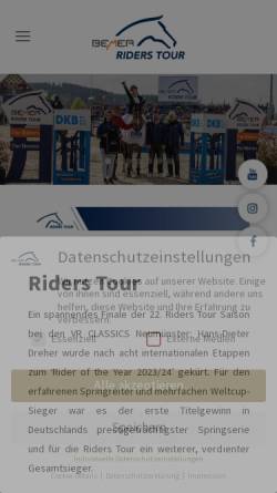 Vorschau der mobilen Webseite www.riderstour.de, Riders Tour