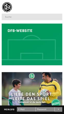 Vorschau der mobilen Webseite www.dfb.de, Deutscher Fußball-Bund