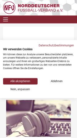Vorschau der mobilen Webseite www.nordfv.de, Norddeutscher Fußball-Verband e.V.