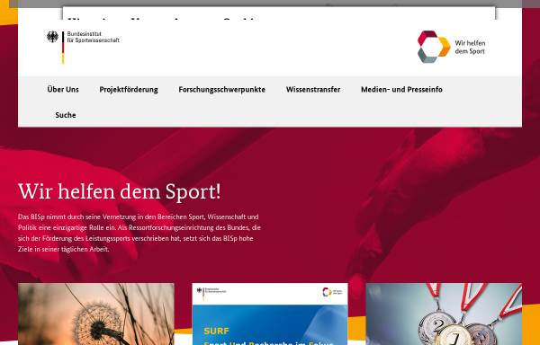 Vorschau von www.bisp.de, Bundesinstitut für Sportwissenschaft (BISP)