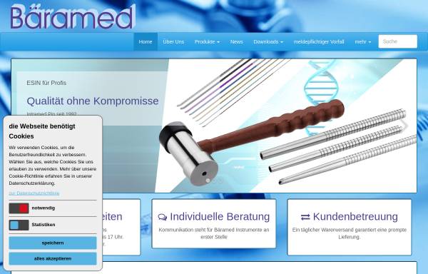 Vorschau von www.baeramed.de, Bäramed Instrumente GmbH