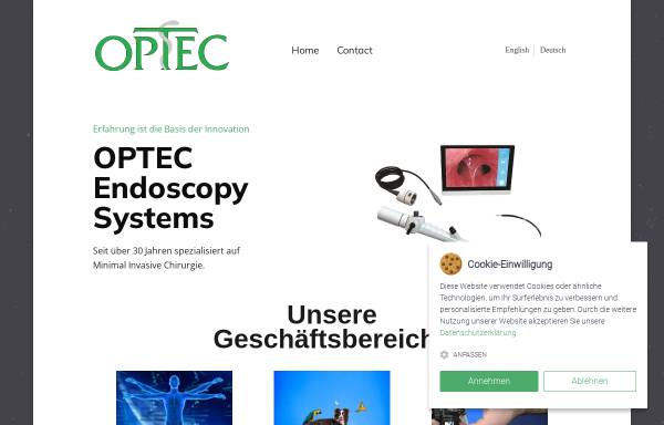 Vorschau von optec.de, Optec Endoscopy Systems GmbH
