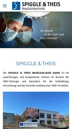 Vorschau der mobilen Webseite www.spiggle-theis.com, Spiggle & Theis GmbH