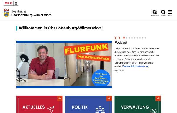 Vorschau von www.charlottenburg-wilmersdorf.de, Bezirksamt Charlottenburg-Wilmersdorf