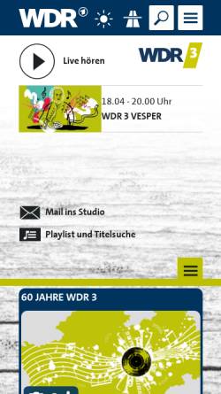 Vorschau der mobilen Webseite www.wdr3.de, WDR 3