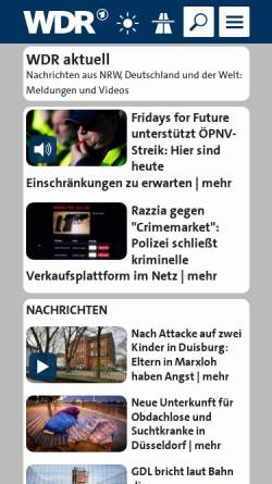 Vorschau der mobilen Webseite www.wdr.de, WDR Hörfunknachrichten