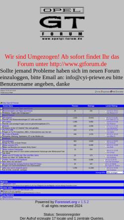 Vorschau der mobilen Webseite www.forennet.org, Opel GT Forum