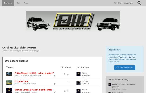 Vorschau von www.opel-hecktriebler-forum.de, Opel Hecktriebler Forum