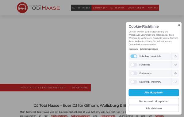 Vorschau von www.djtobihaase.de, DJ Tobi Haase