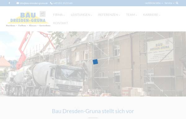 Vorschau von www.bau-dresden-gruna.de, Bau Dresden-Gruna GmbH