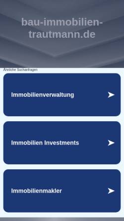 Vorschau der mobilen Webseite www.bau-immobilien-trautmann.de, Bau- und Immobilienservice Trautmann