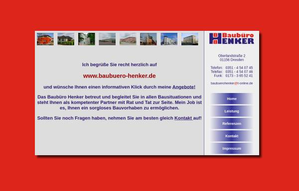 Vorschau von www.baubuero-henker.de, Baubüro Henker