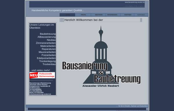 Vorschau von www.bausanierung-neubert.de, Bausanierung & Baubetreuung Neubert